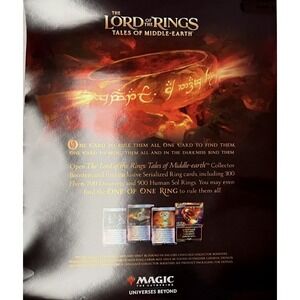 FOIL Lord of the Rings: The One Ring Promo Poster MTG 18x24 NEW Never Used